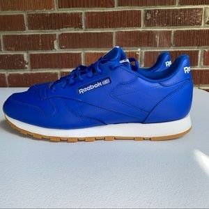 REEBOK CLASSIC LEATHER MEN'S RUNNING ROYAL / WHITE